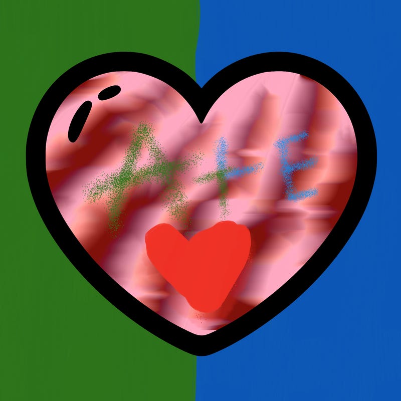 a blank heart