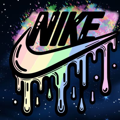 dripping nike logo