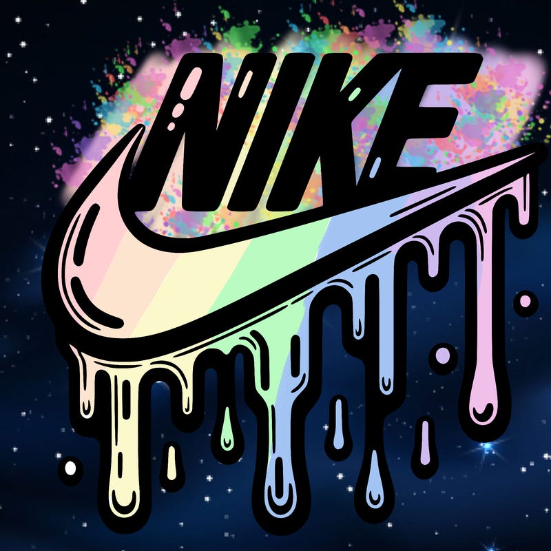 dripping nike logo