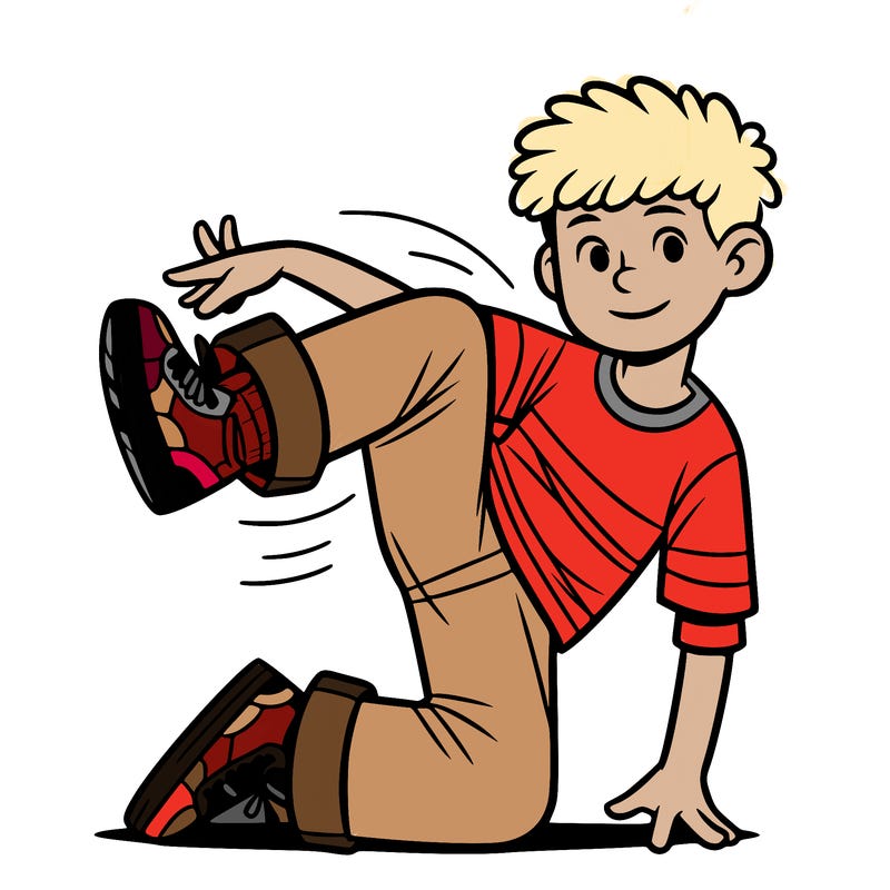 10 year old boy break dancing