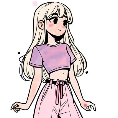 girl in a cute crop top