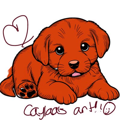 a cute realistic puppy