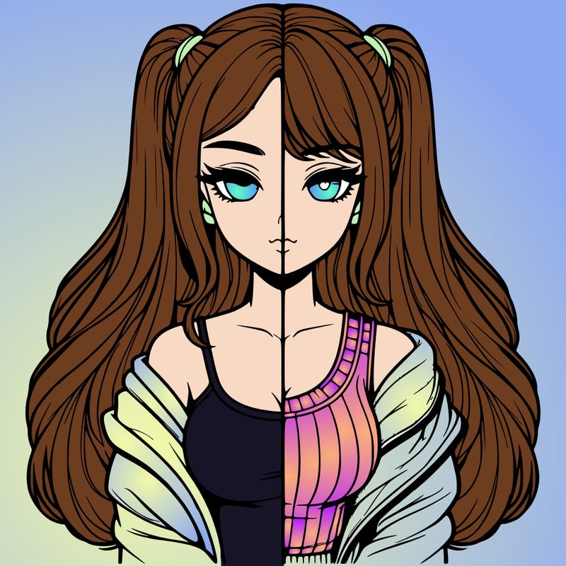 realistic girl split