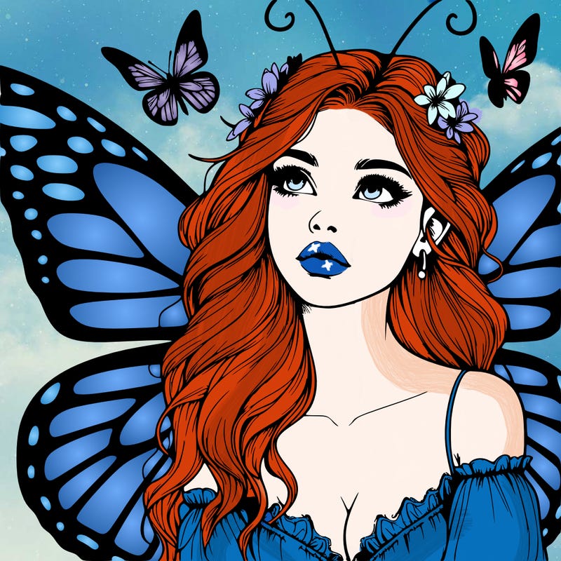 butterfly fairy realistic girl