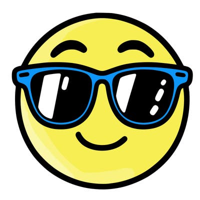 emoji with sunglasses