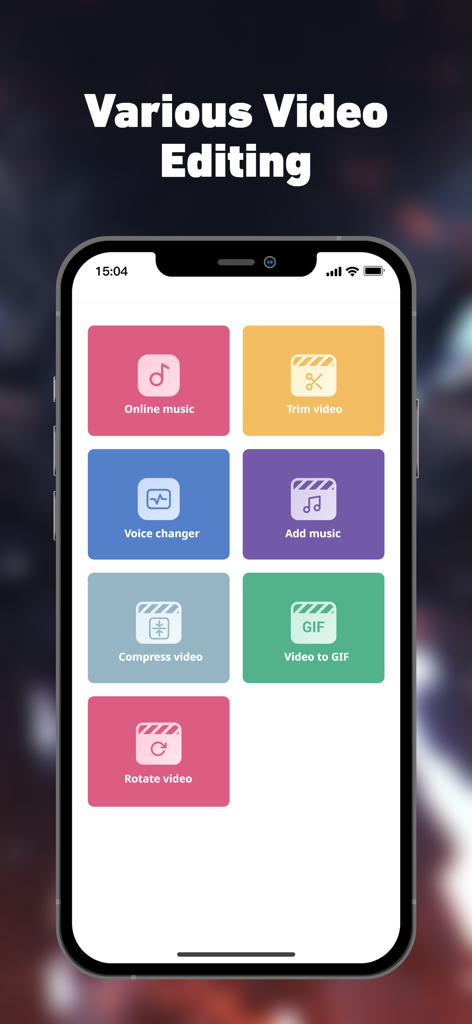 Super Screen Recorder: Full HD - Super Screen Recorder app interface showing various video editing tools like voice changer and trim video
