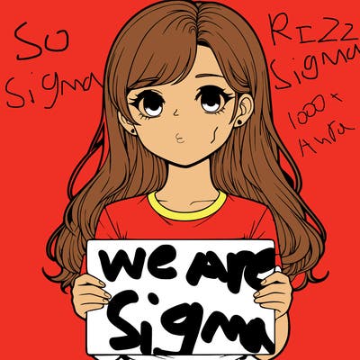 realistic girl holding a sign