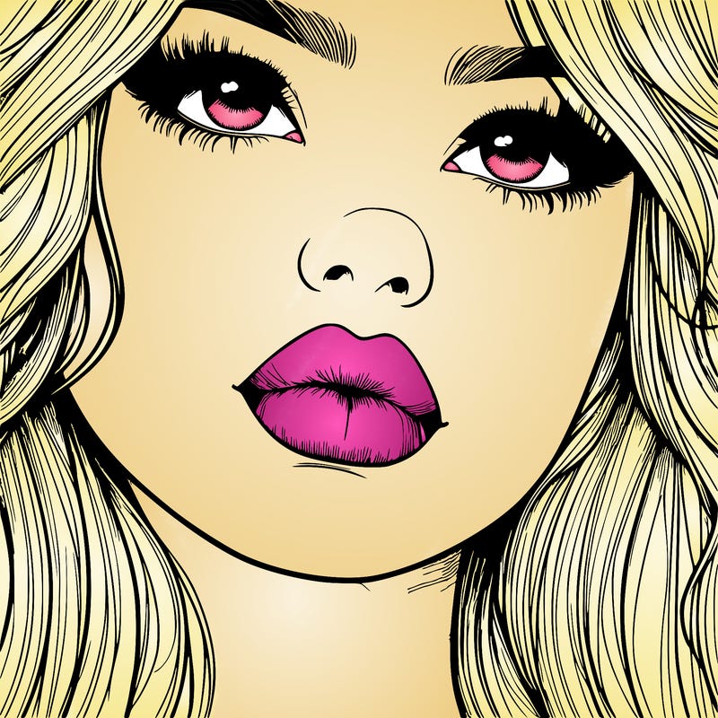 really realistic girl with lips