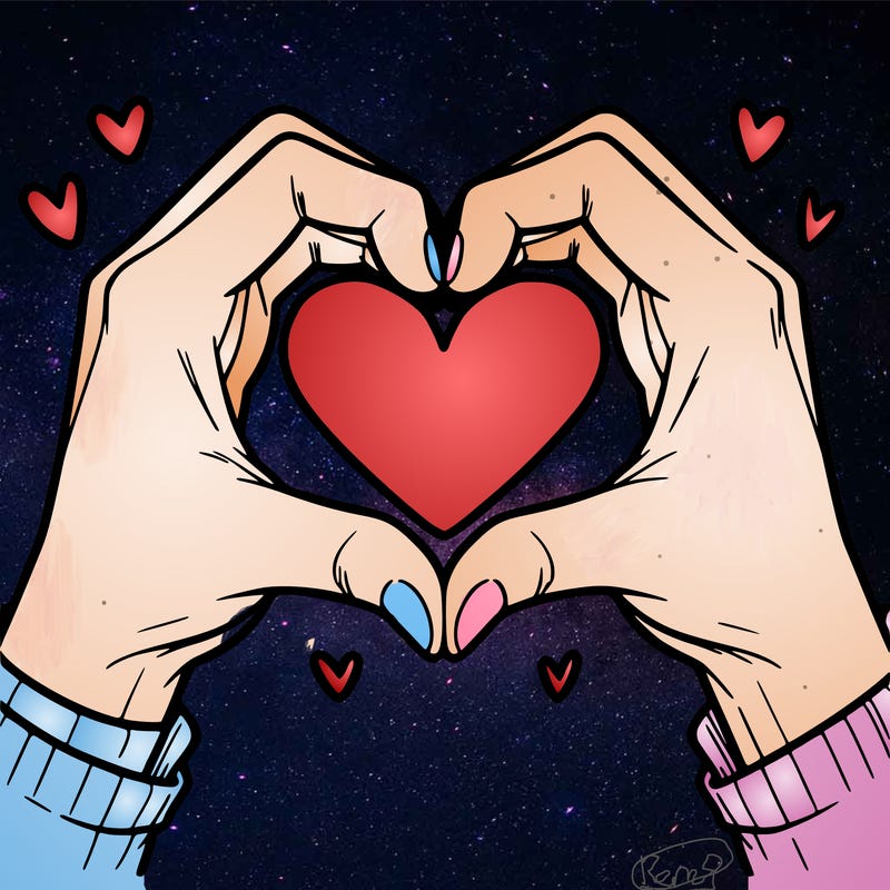 two hands making a heart