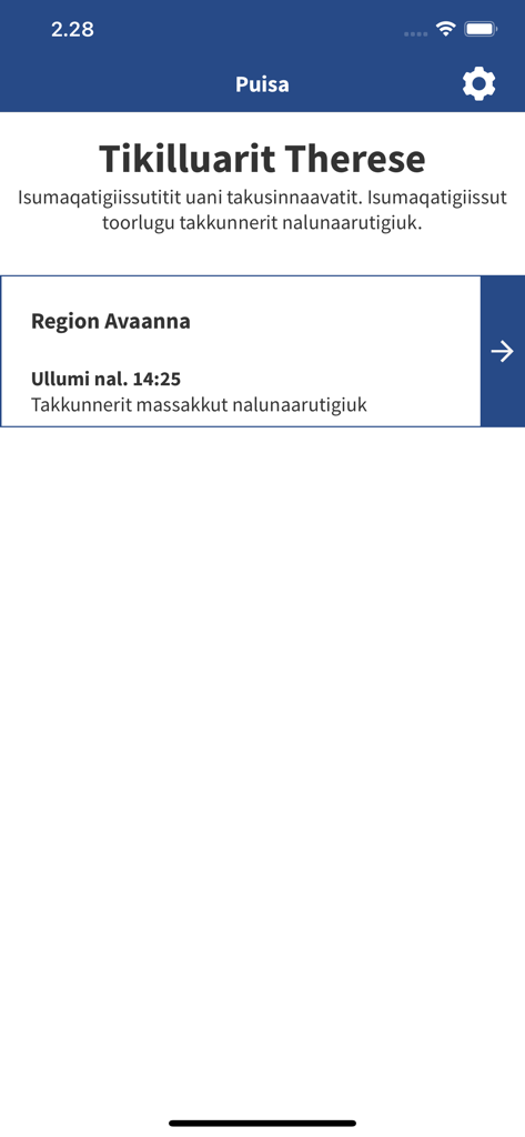 Welcome screen of the Puisa telehealth app displaying a scheduled medical appointment