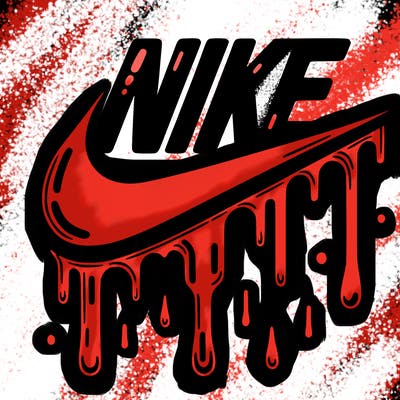 dripping nike logo