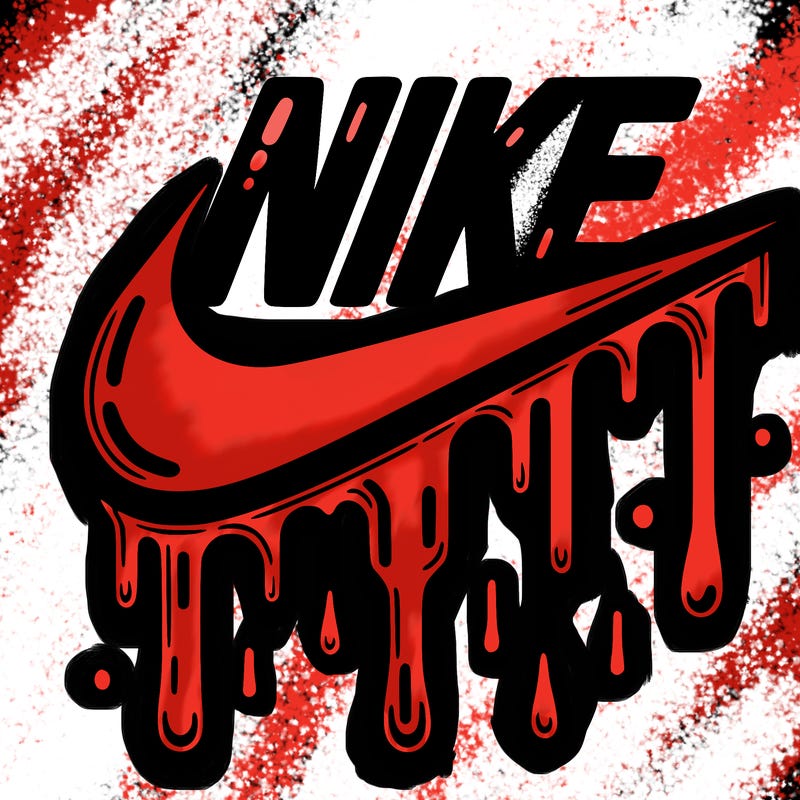 dripping nike logo