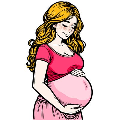 woman heavily pregnant realistic