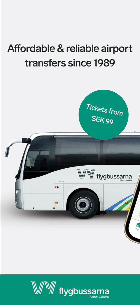 Vy flygbussarna - Vy flygbussarna airport transfer coach bus with tickets starting from 99 SEK