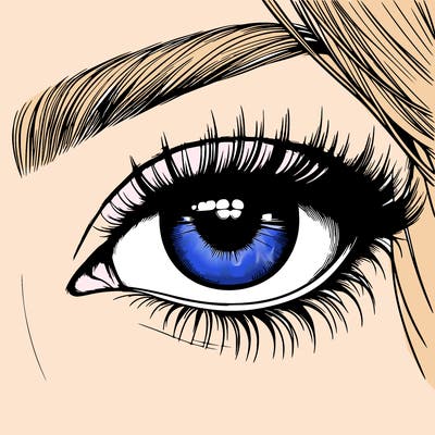 realistic girl eye
