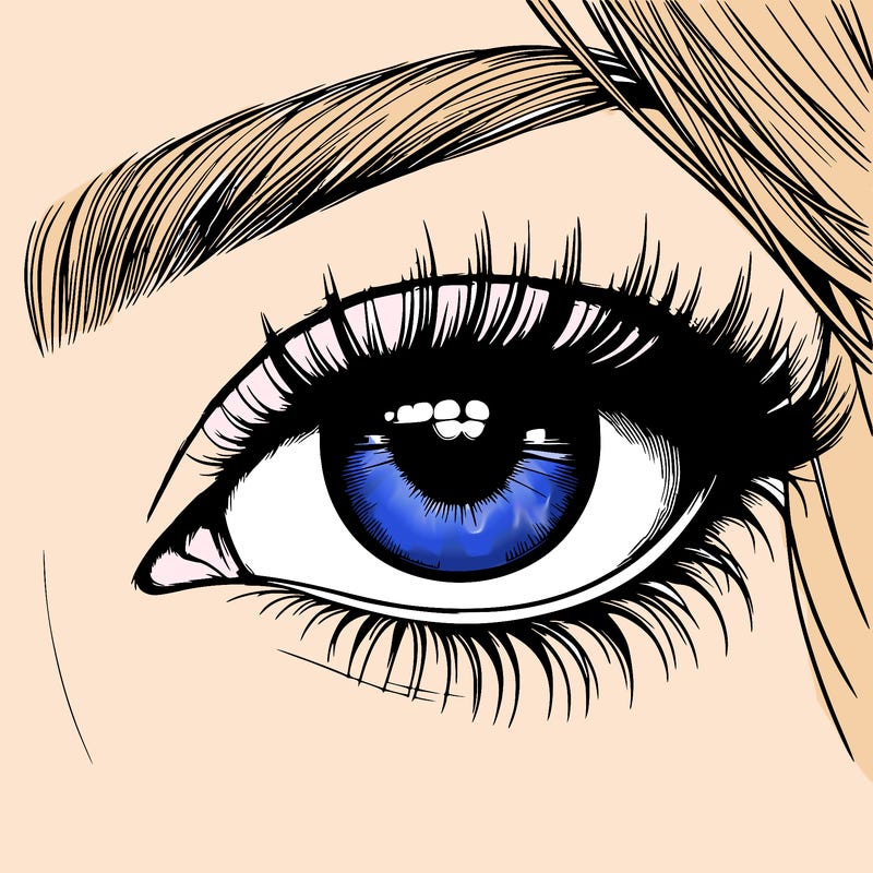 realistic girl eye