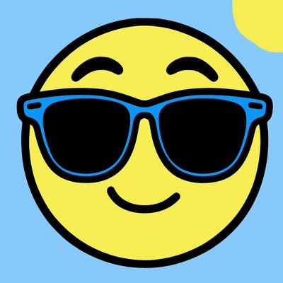 emoji with sunglasses