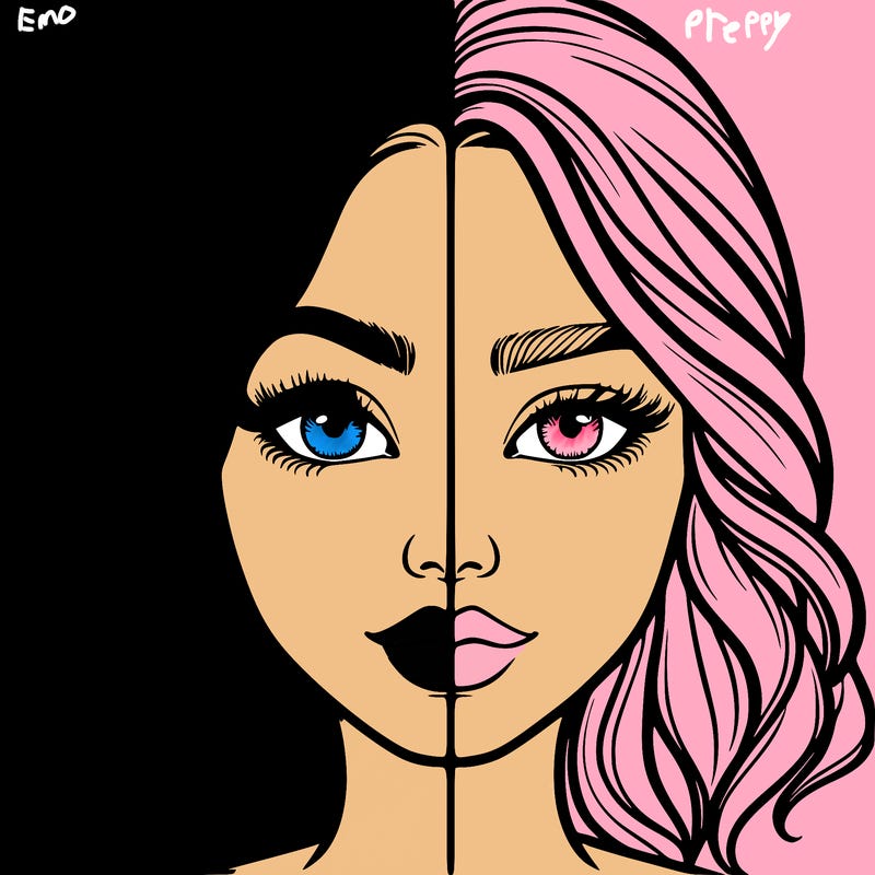 realistic girl split half