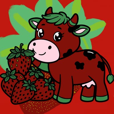 strawberry cow