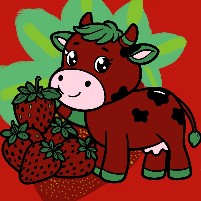 strawberry cow