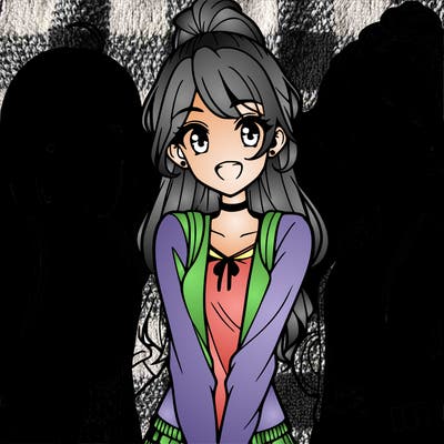 3 teenage anime girls