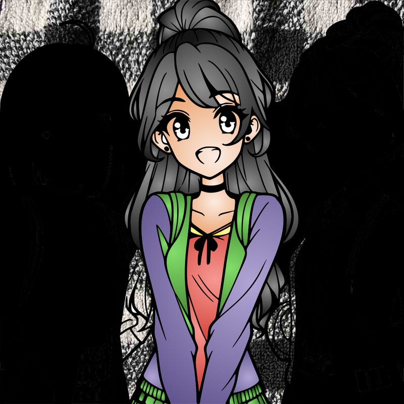 3 teenage anime girls