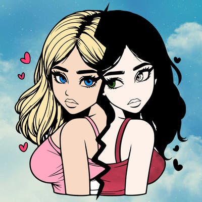 realistic girl split