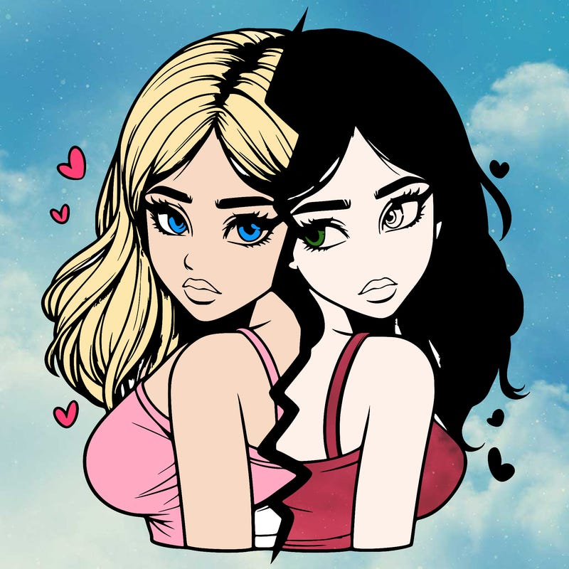 realistic girl split