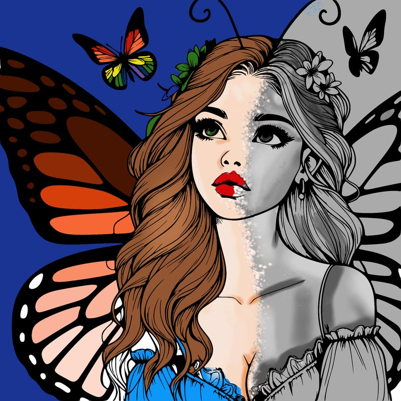 butterfly fairy realistic girl