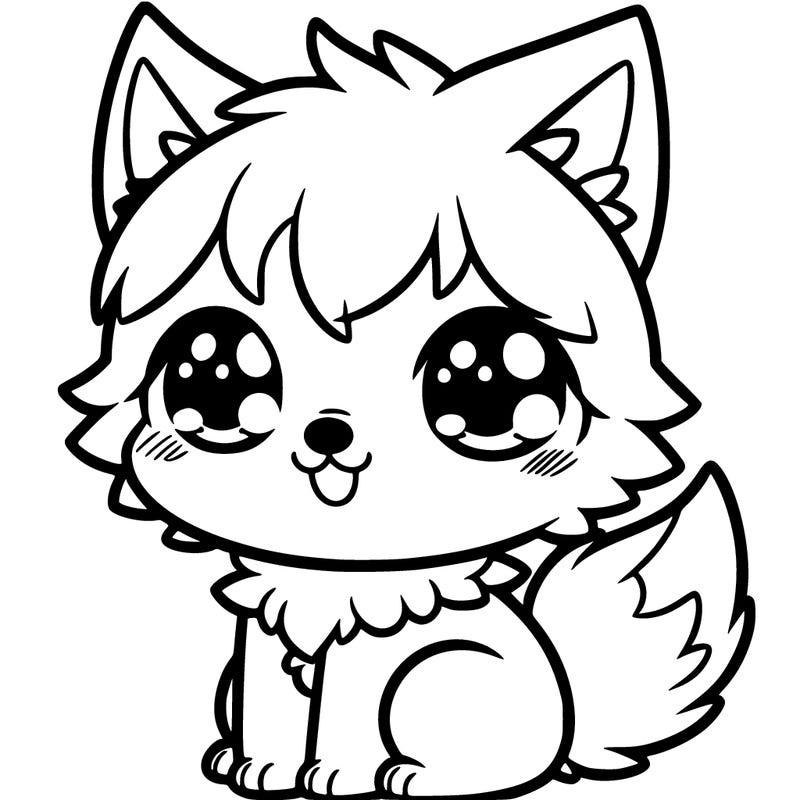cute manga wolf