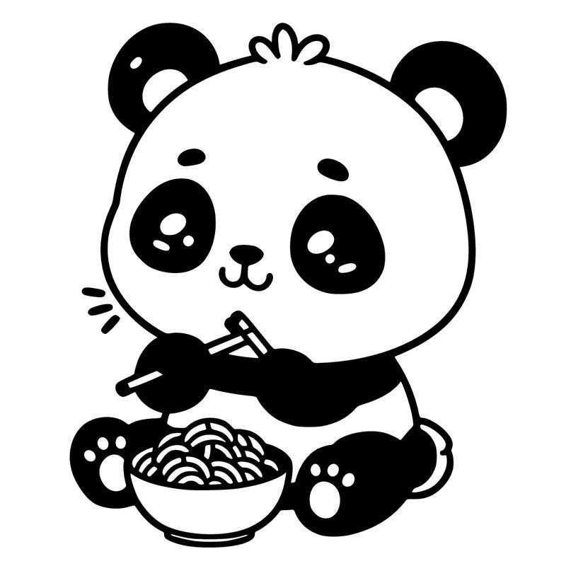 panda that is eating