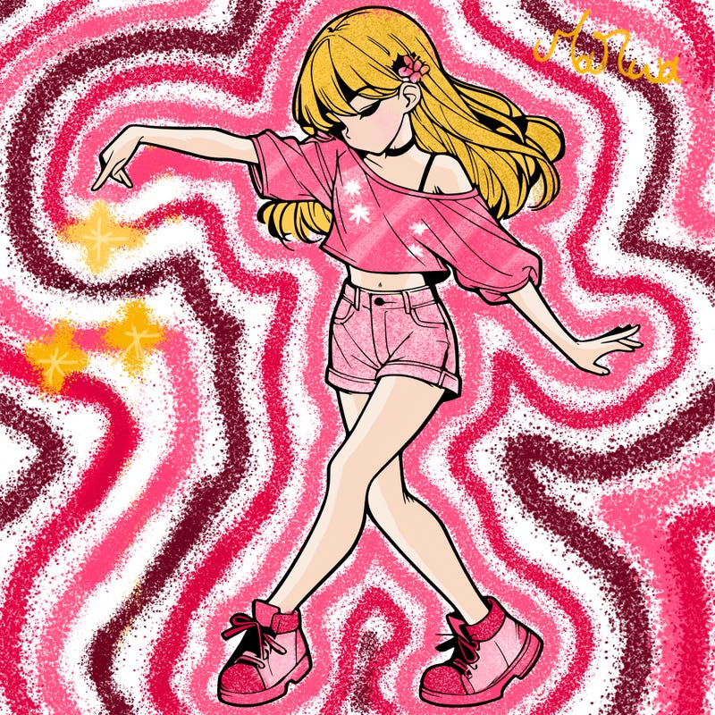 realistic girl danceing