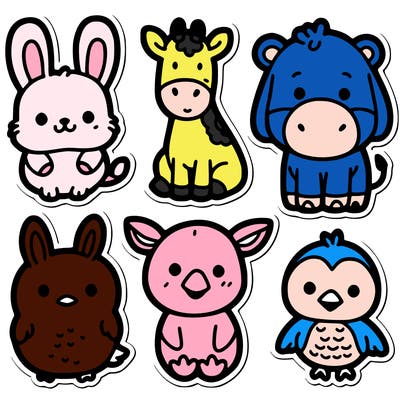 cute animal stickers