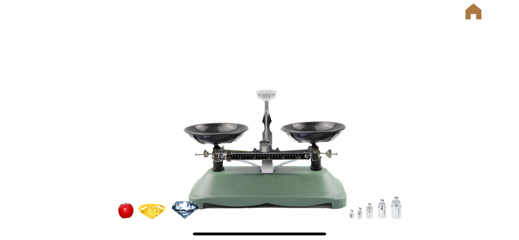 Phys. Lab - Interactive balance scale simulation for physics experiments with various weights and test objects