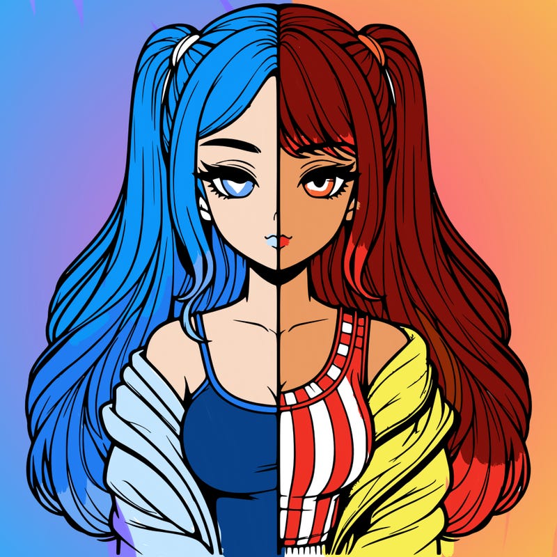 realistic girl split