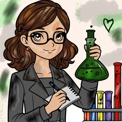 a female scientist