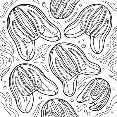 Discover the peaceful beauty of the ocean depths with this enchanting comb jelly coloring page. Designed specifically for seniors, it offers a calming and accessible artistic experience.