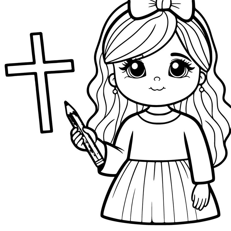 girl with cross