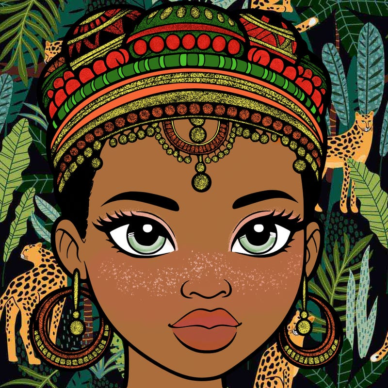african princess head shot