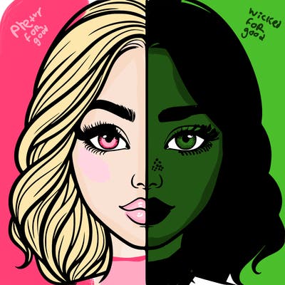 realistic girl split half