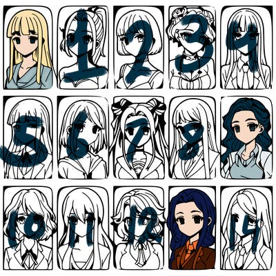 girls that look diffrent anime