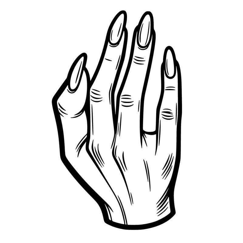 hand model with nails