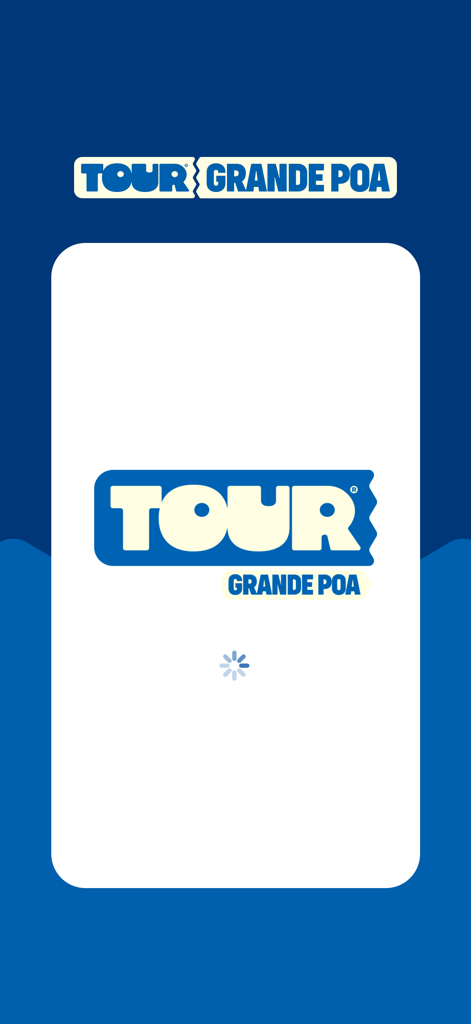 Tour Grande POA app loading screen with logo