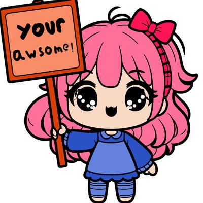 cute girl holding a sign
