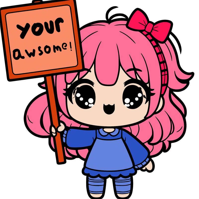 cute girl holding a sign