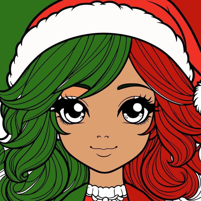 realistic christmas girl