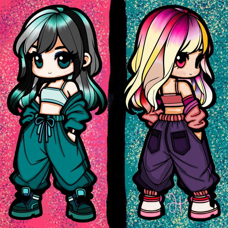 girl in crop top and baggy pants