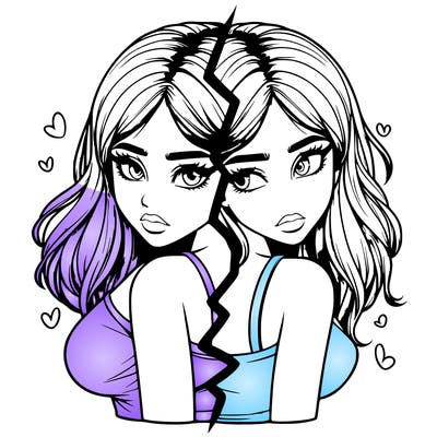 realistic girl split