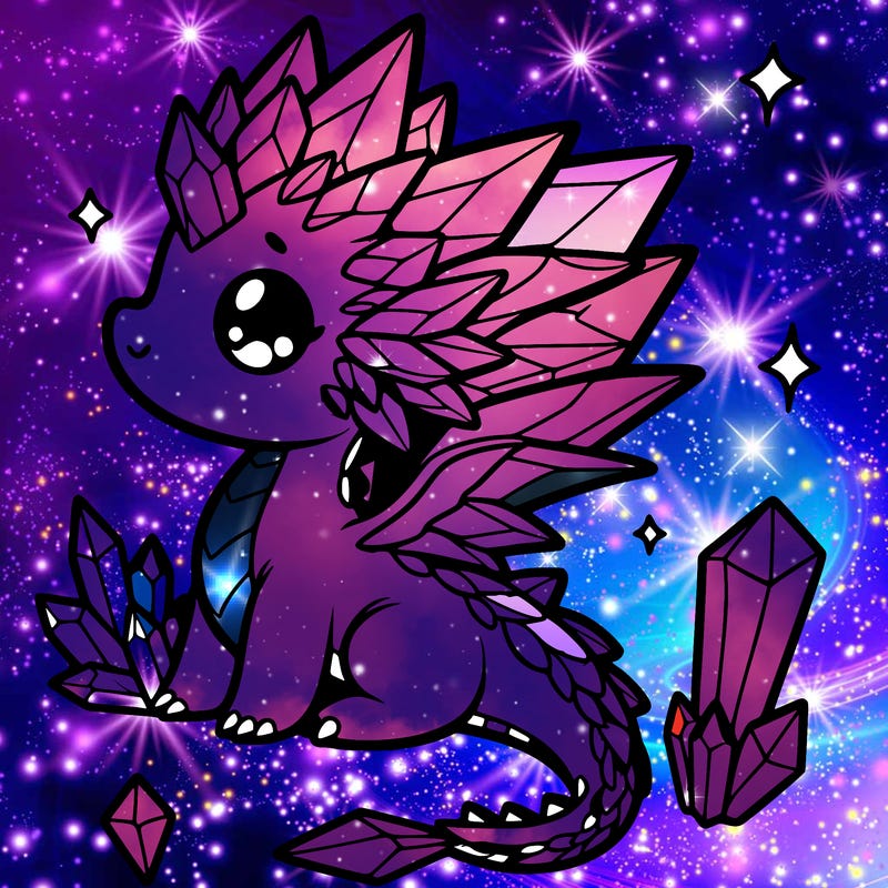 little cute crystal dragon