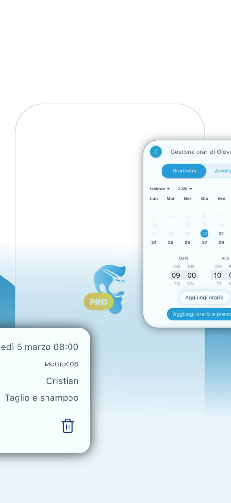 BarberApp Pro - Interface da aplicação móvel BarberApp Pro mostrando funcionalidades de reserva de agendamentos e gestão de agenda
